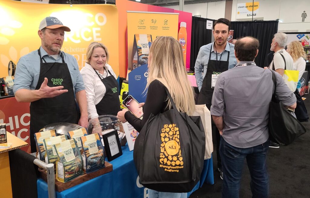 The Knowles family talk up their Chico Rice at the Fancy Food Show