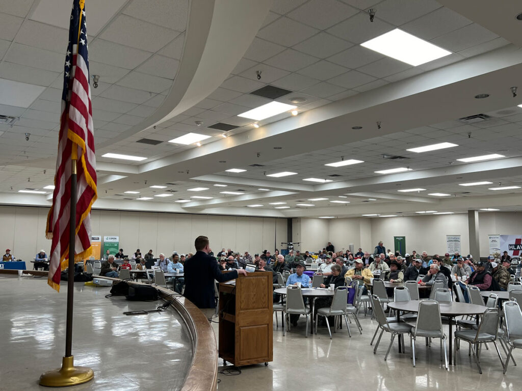 View of the room at the 2024 Western Rice Belt Production Conference